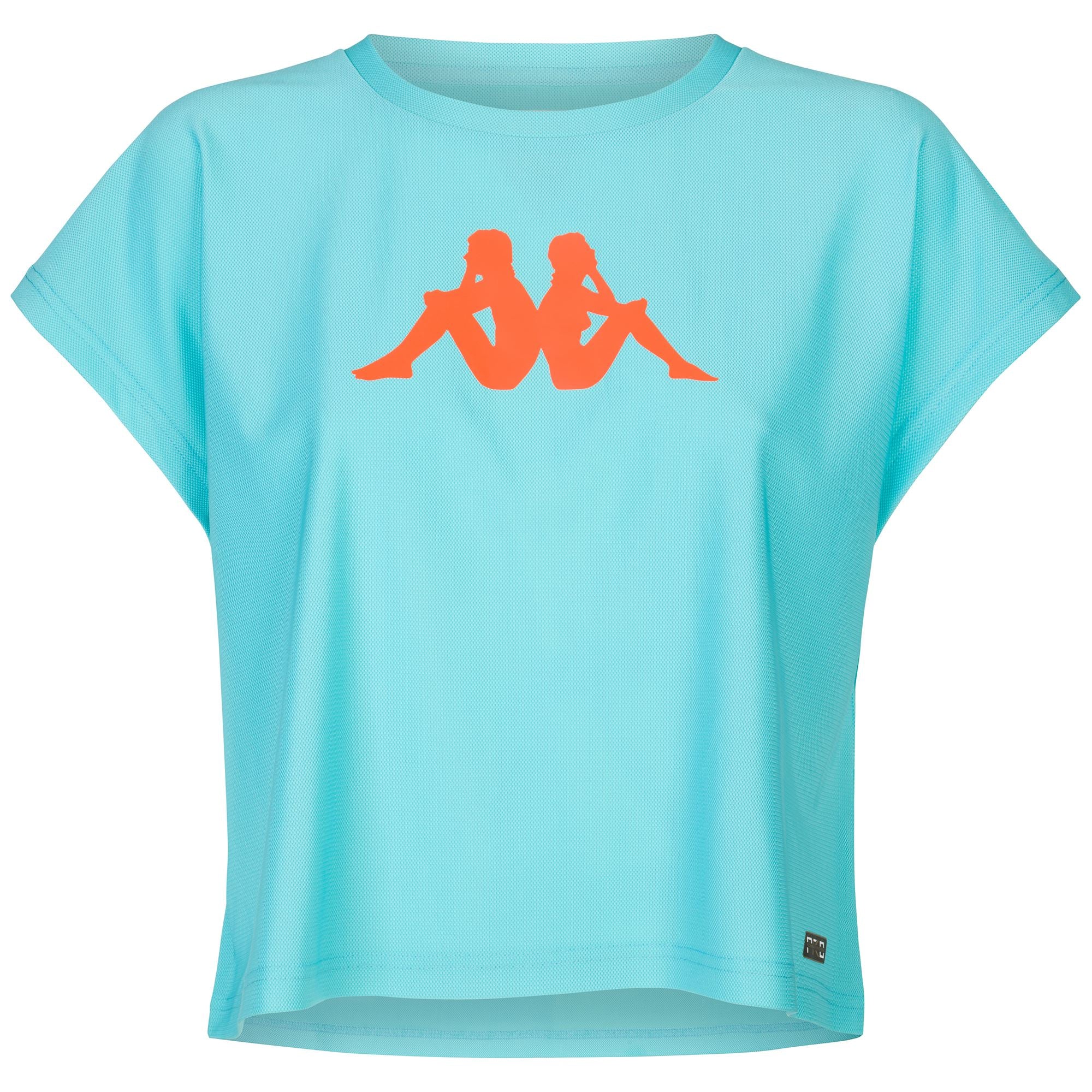 KOMBAT CREWY - T-ShirtsTop - T-Shirt - Woman - TURQUOISE FAIRY-ORANGE  POPSICLE