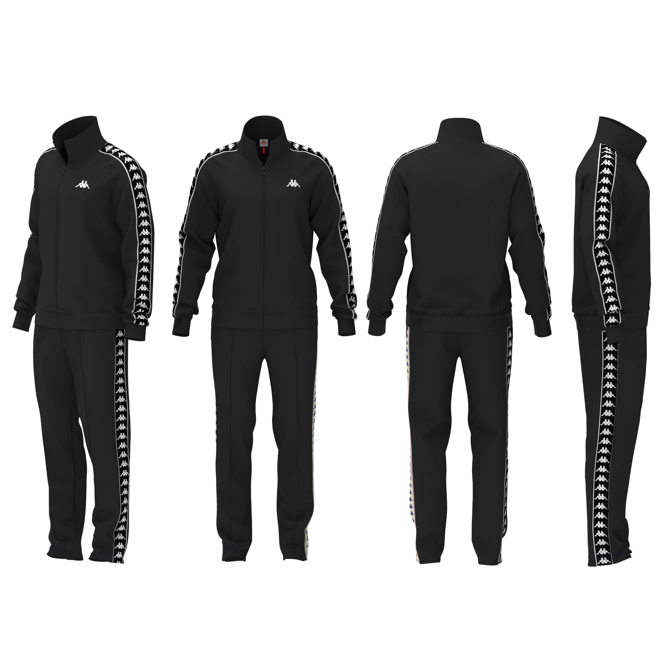 222 BANDA DUEDUEDUE Sport Suits Tuta Uomo BLACK BLACK