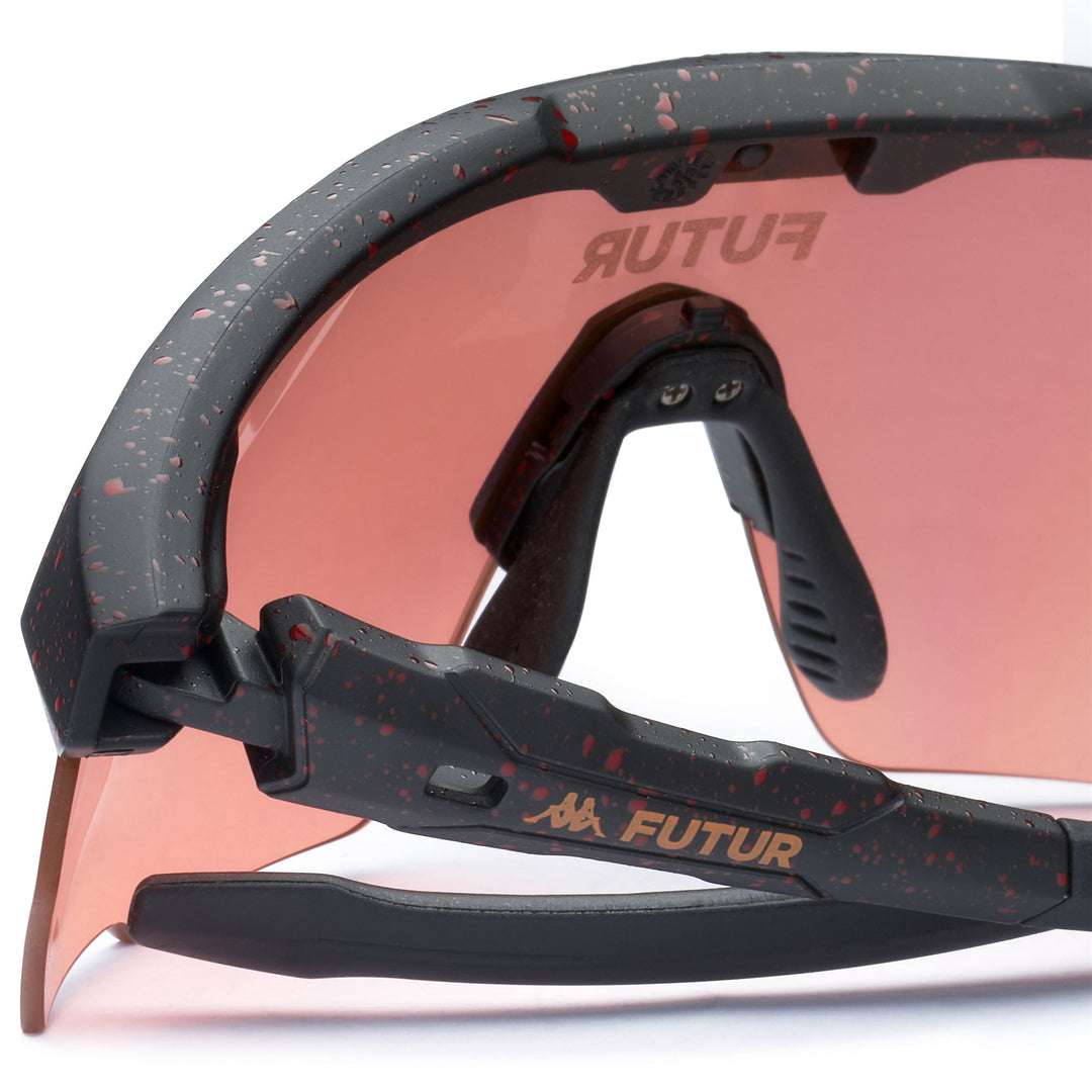 Glasses Unisex ROGER Sunglasses SPECKLE BLACK ORANGE - OR2 Dressed Back (jpg Rgb)		