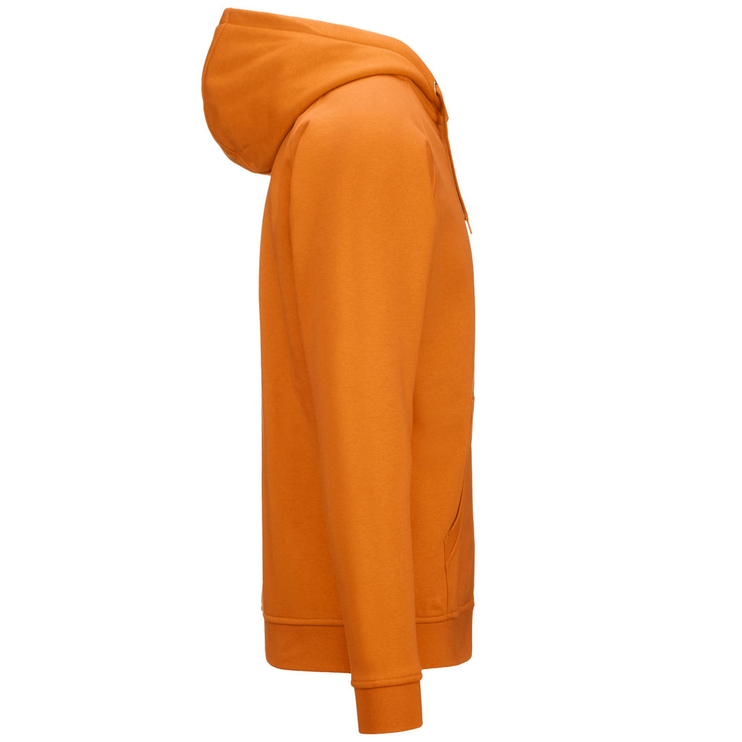 Fleece Man LOGO JACK SLIM Hoodie Full Zip ORANGE POPSICLE Dressed Front (jpg Rgb)	