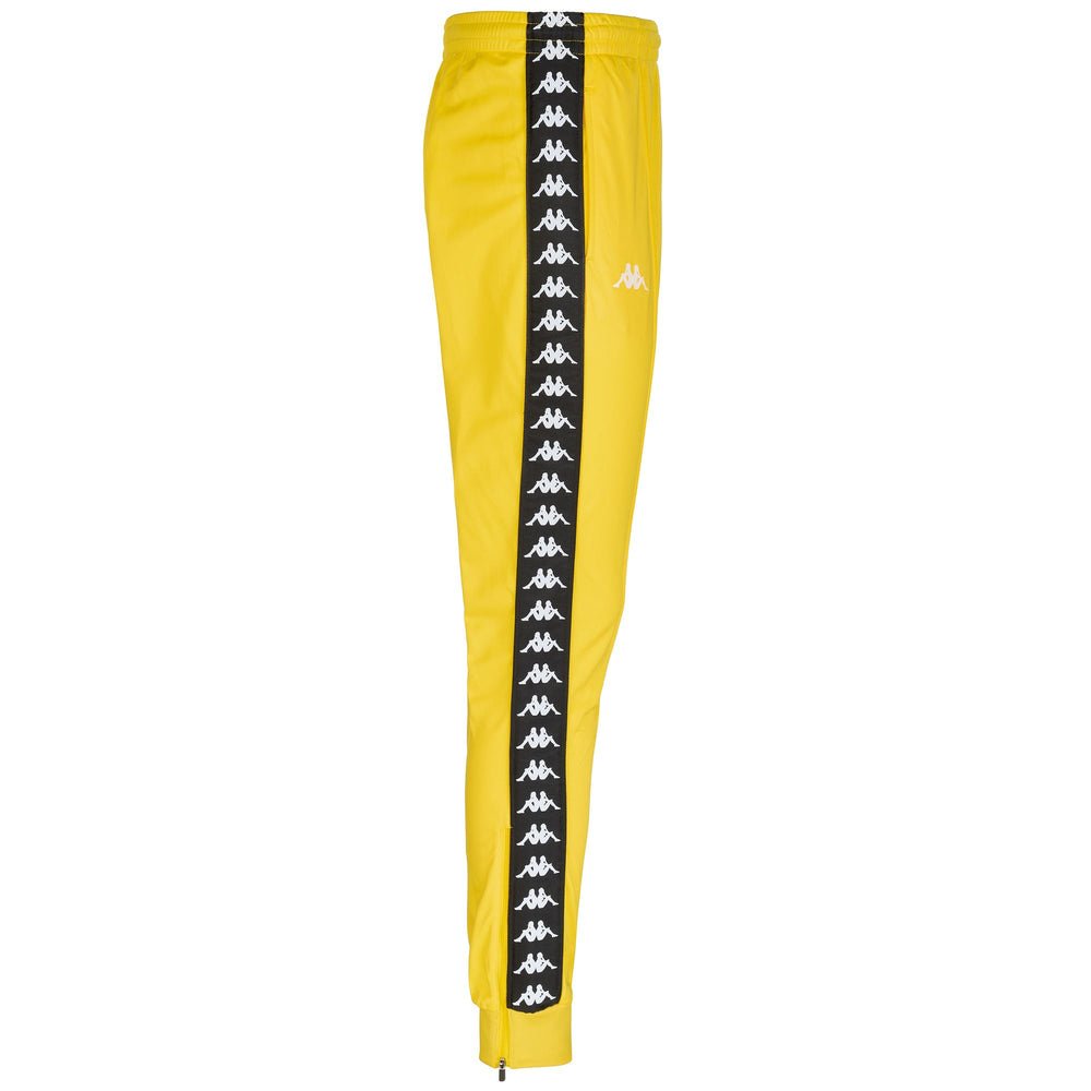 Pants Man 222 BANDA   RASTORIA SLIM Sport Trousers YELLOW - BLACK Dressed Front (jpg Rgb)	