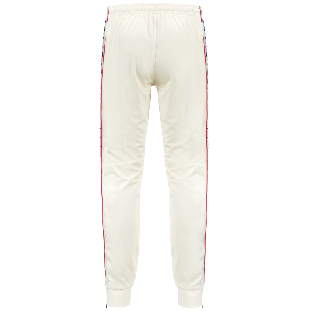 Pants Man 222 BANDA   RASTORIA SLIM Sport Trousers WHITE ANTIQUE-BLUE ROYAL-RED Dressed Side (jpg Rgb)		