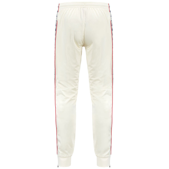 Pants Man 222 BANDA   RASTORIA SLIM Sport Trousers WHITE ANTIQUE-BLUE ROYAL-RED Dressed Side (jpg Rgb)		