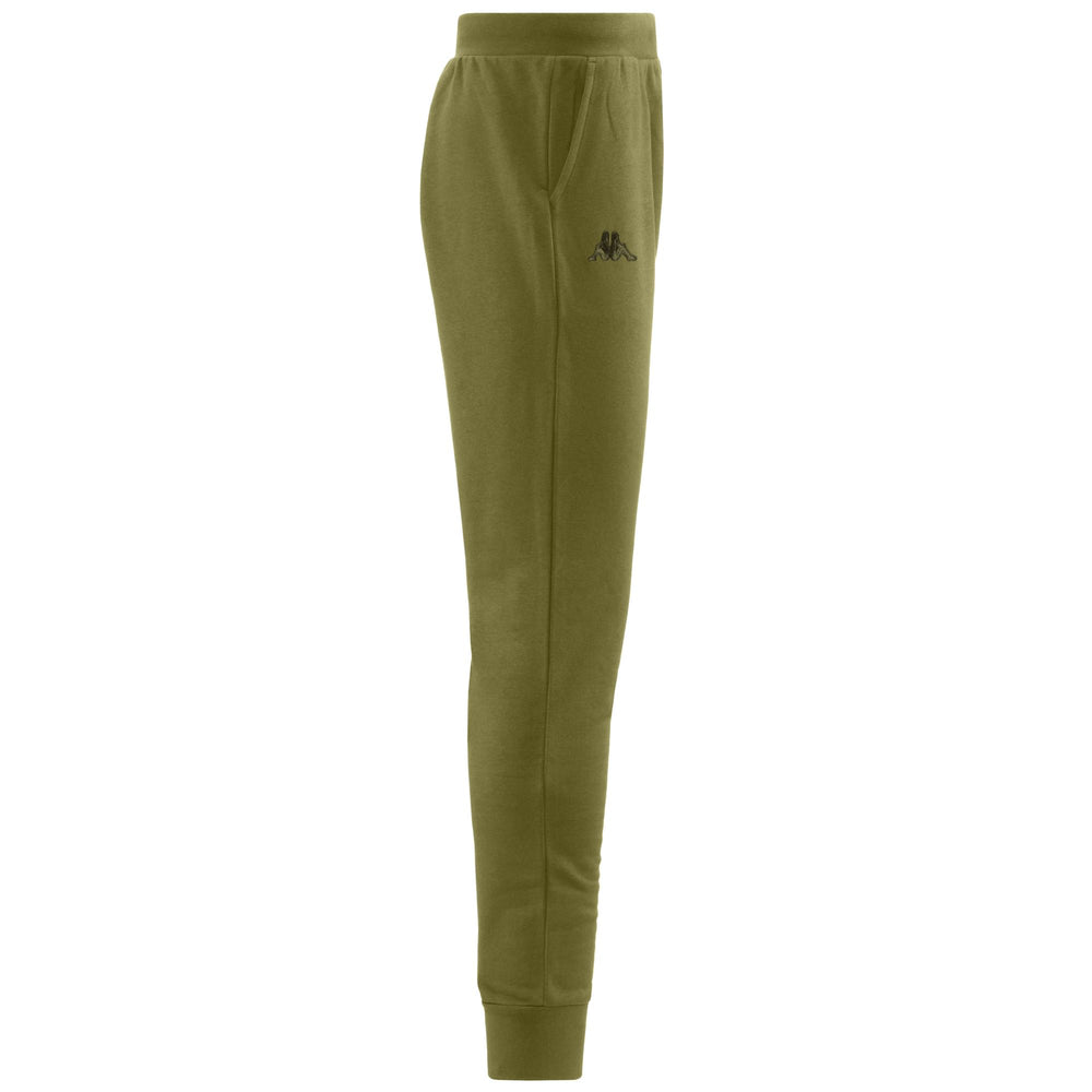 Pants Man LOGO KORPO ZANT Sport Trousers GREEN OLIVINE - GREEN RIFLE Dressed Front (jpg Rgb)	