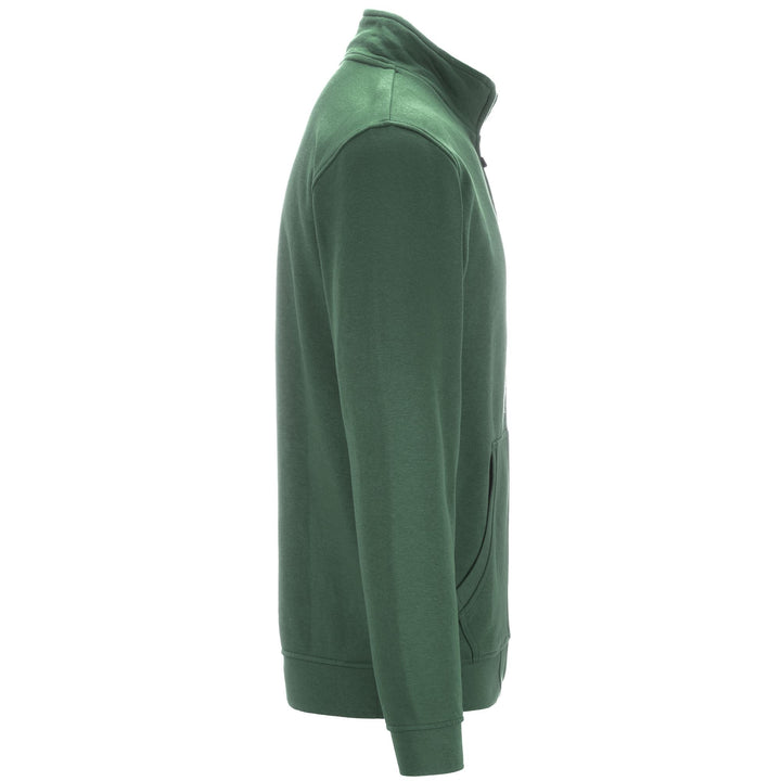 Fleece Man LOGO  KORPO ZENTIL Jacket GREEN DUCK Dressed Front (jpg Rgb)	
