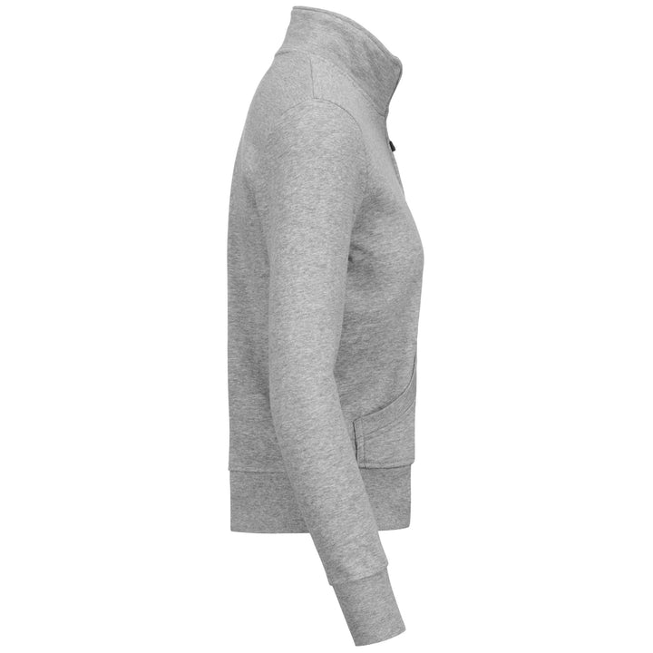 Fleece Woman LOGO ZOE Jacket GREY MD MEL Dressed Front (jpg Rgb)	