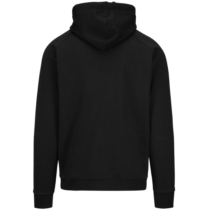 Fleece Man LOGO KORPO ZAIVER Hoodie BLACK - BLACK GREYISH Dressed Side (jpg Rgb)		