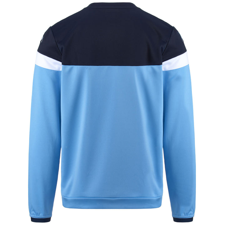 Fleece Man KAPPA4SOCCER LIDO Jumper BLUELT-BLUEMARIN-WHT Dressed Side (jpg Rgb)		