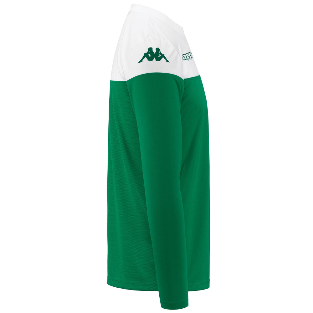 Active Jerseys Man KAPPA4SOCCER MARETO Shirt GREEN-WHITE Dressed Front (jpg Rgb)	