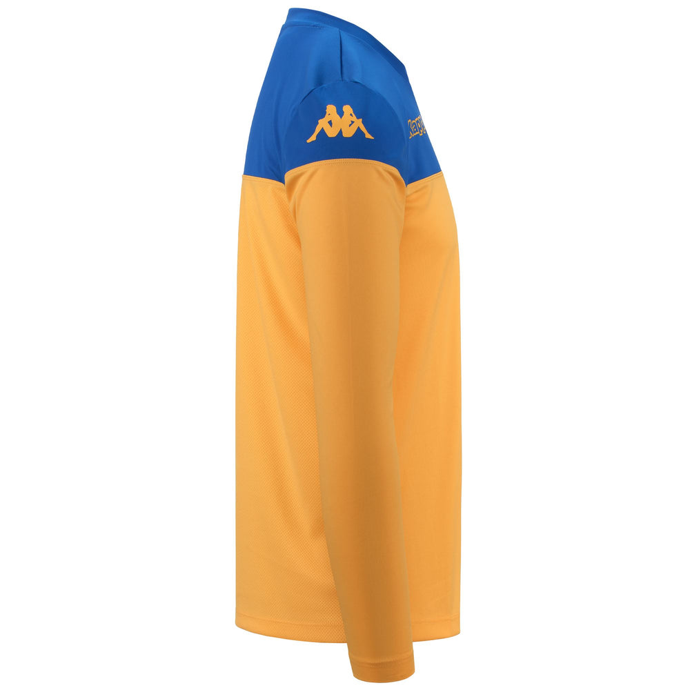 Active Jerseys Man KAPPA4SOCCER MARETO Shirt YELLOW-BLUE NAUTIC Dressed Front (jpg Rgb)	