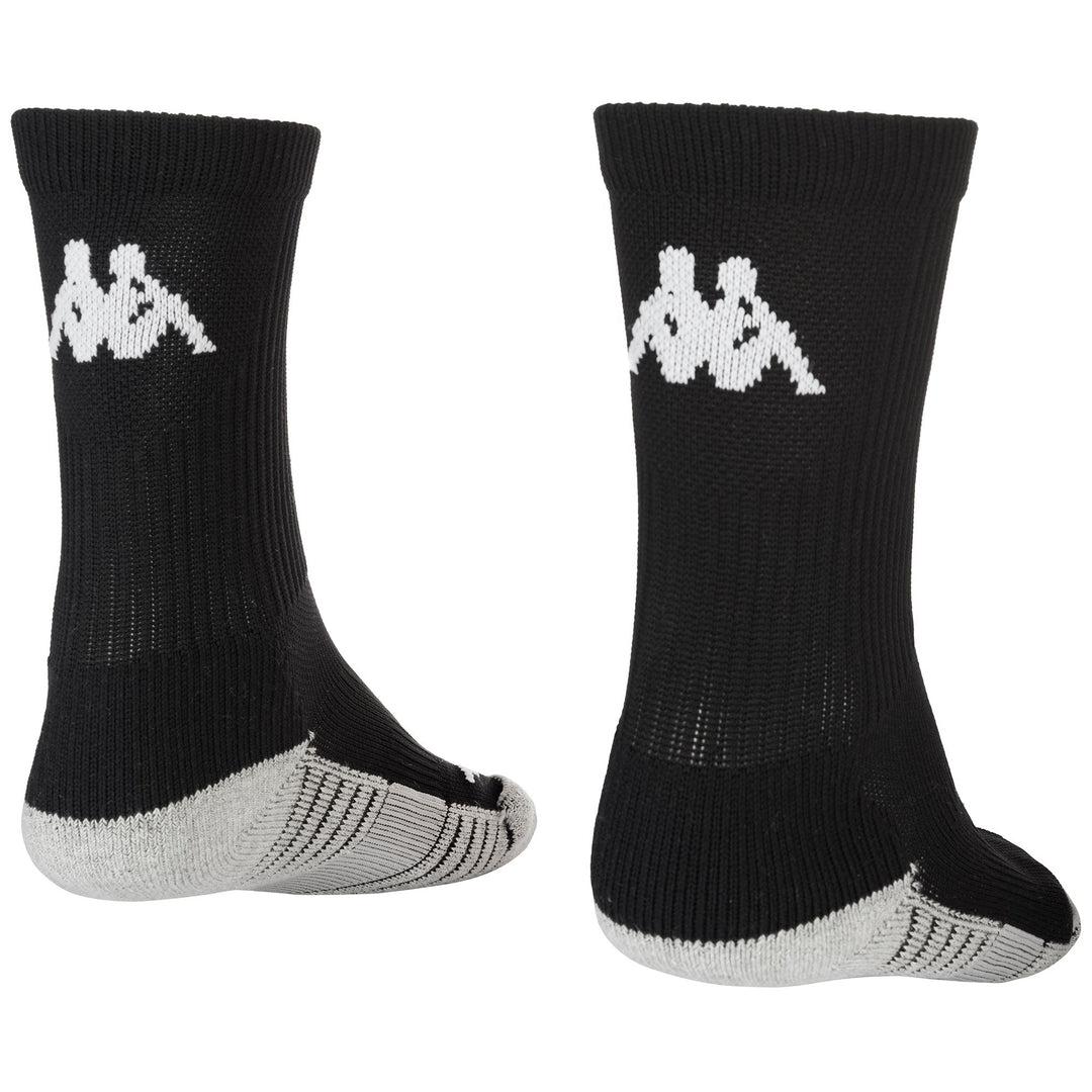 Socks Man PLAYER SPOXS 1PACK Quarter High Sock BLACK-WHITE Dressed Front (jpg Rgb)	