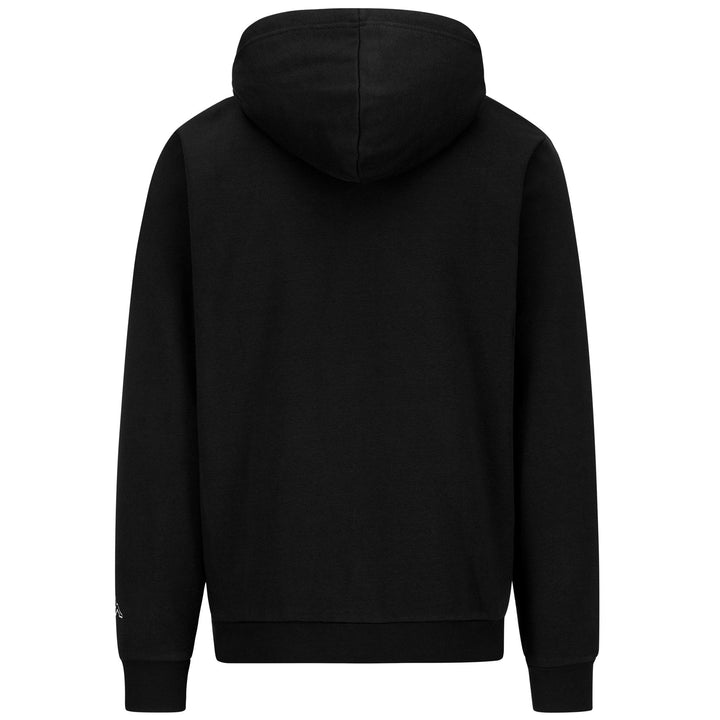 Fleece Man LOGO KORPO DAFERS Hoodie BLACK-WHITE Dressed Side (jpg Rgb)		