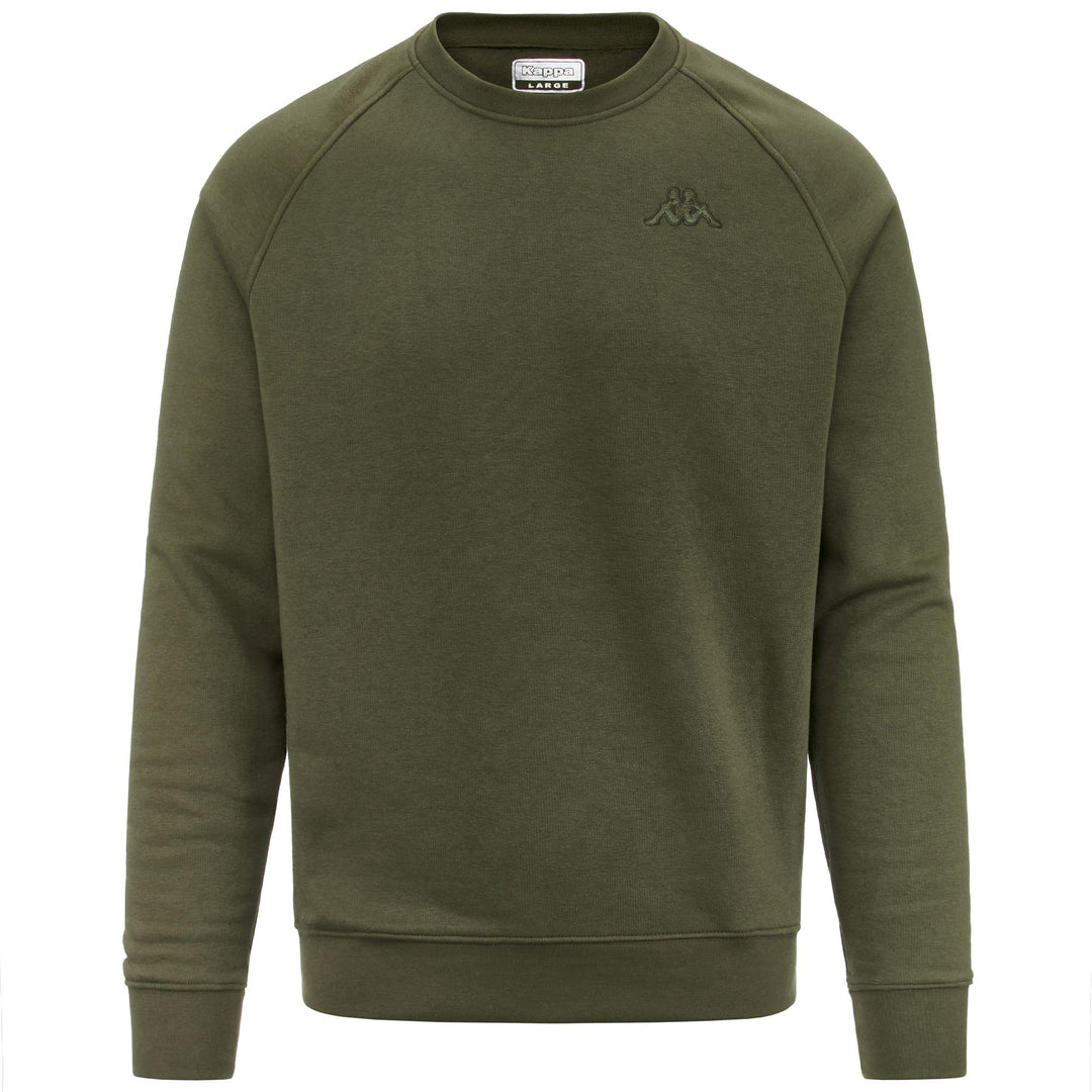 Fleece Man LOGO KORPO CAIMALI Jumper GREEN OLIVINE - GREEN RIFLE Photo (jpg Rgb)			