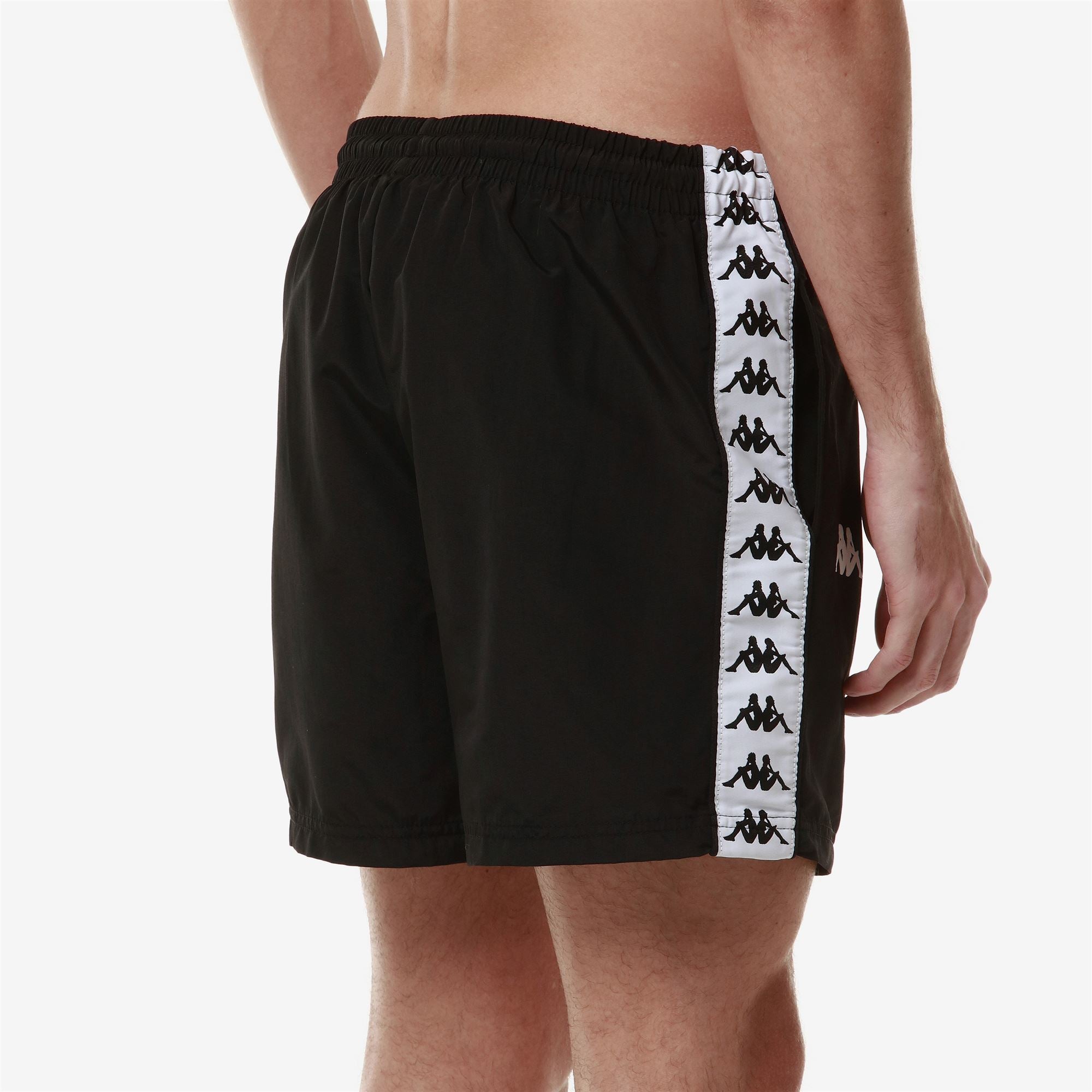 Bathing Suits Man 222 BANDA CONEY Swimming Trunk BLACK-WHITE