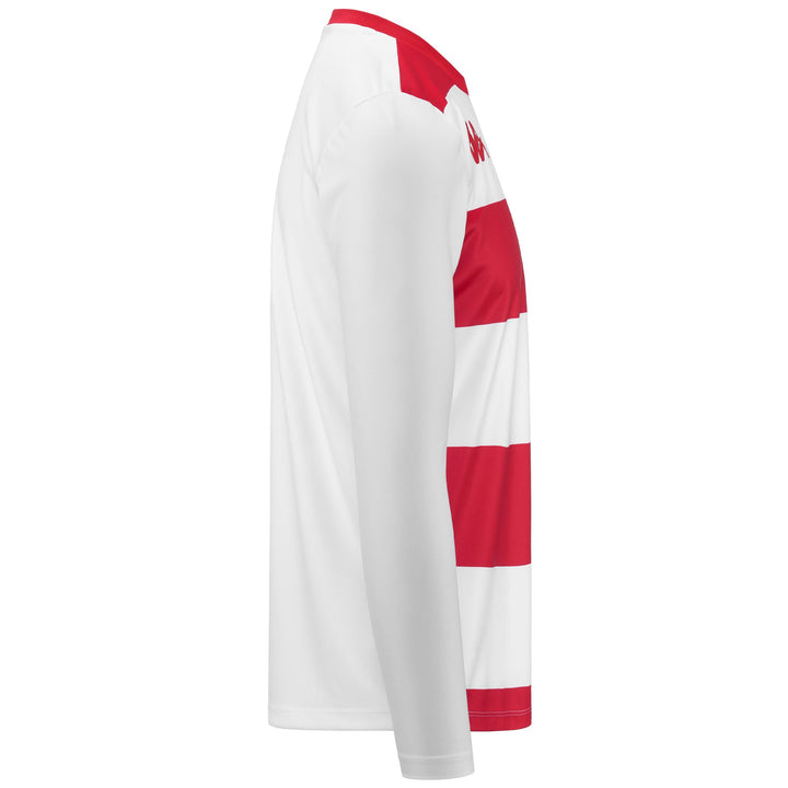 Active Jerseys Man KAPPA4SOCCER CASERNHOR Shirt WHITE-RED Dressed Front (jpg Rgb)	