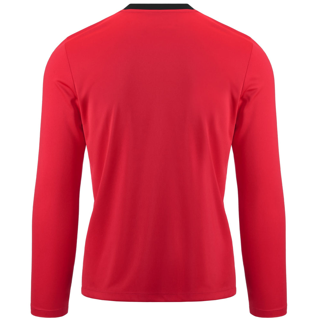 Active Jerseys Man KAPPA4SOCCER CASERNHOR Shirt BLACK-RED Dressed Side (jpg Rgb)		