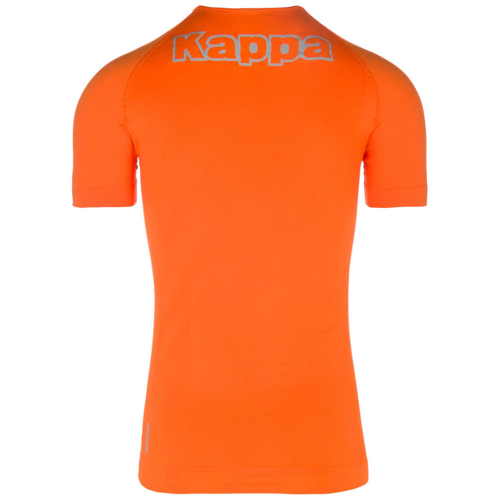 Skin T-ShirtsTop Unisex KAPPA4SKIN KOMBAT BORT T-Shirt ORANGE Dressed Front (jpg Rgb)	