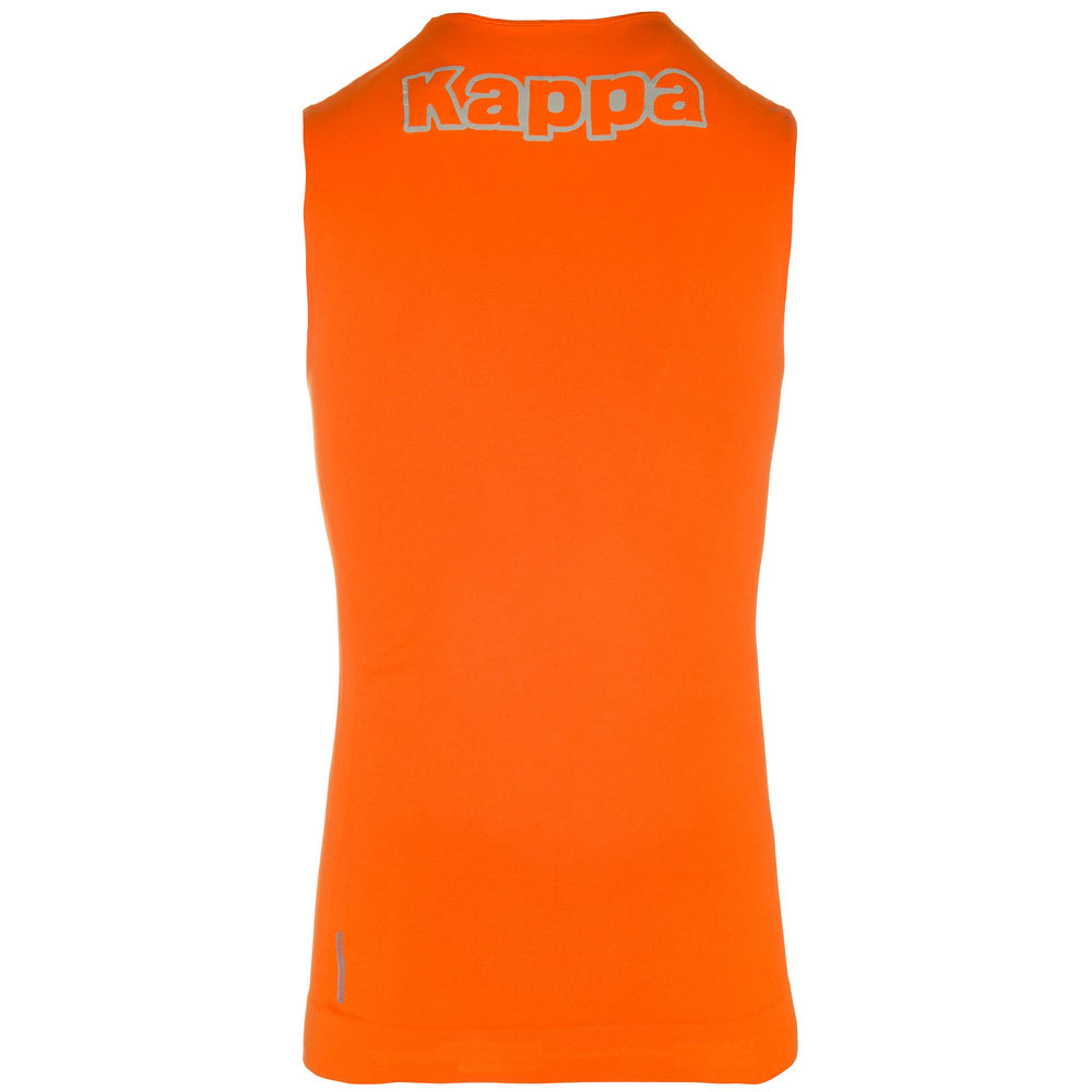 Skin T-ShirtsTop Unisex KAPPA4SKIN KOMBAT BANK Tank ORANGE Dressed Front (jpg Rgb)	