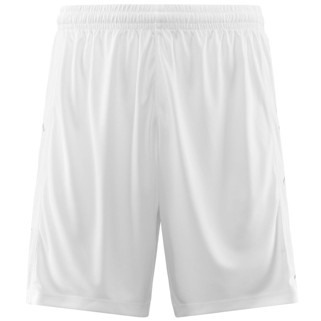 Shorts Man KAPPA4SOCCER DELEBIO Sport Shorts WHITE-SILVER Photo (jpg Rgb)			