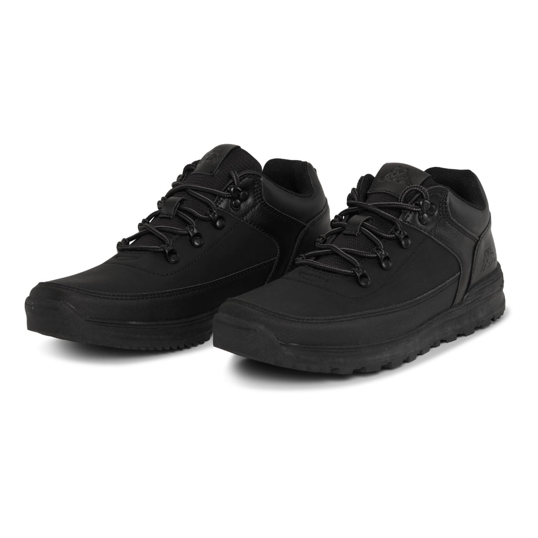 Sneakers Man LOGO MONSI Low Cut BLACK-GREY DK Dressed Front Double		