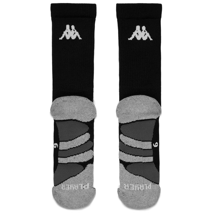 Socks Man PLAYER SPOXS 1PACK Quarter High Sock BLACK Dressed Side (jpg Rgb)		