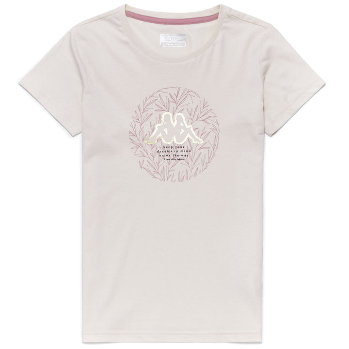 T-ShirtsTop Girl LOGO BESSYA KID T-Shirt WHITE AVORIO-PINK Photo (jpg Rgb)			