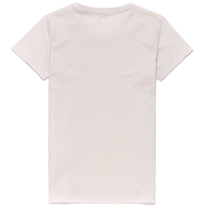 T-ShirtsTop Girl LOGO BESSYA KID T-Shirt WHITE AVORIO-PINK Dressed Front (jpg Rgb)	