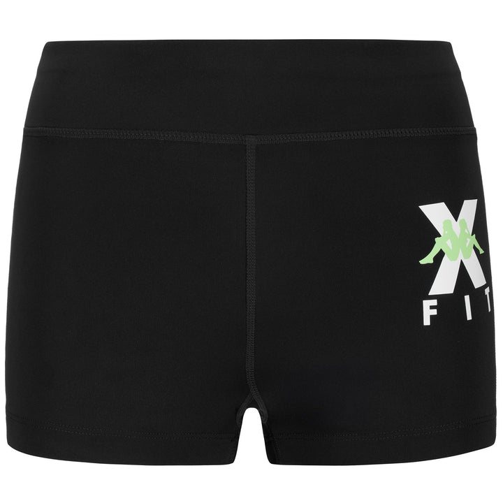 Shorts Woman KOMBAT WKT ESCAME Sport Shorts BLACK - GREEN PARADISE Photo (jpg Rgb)			