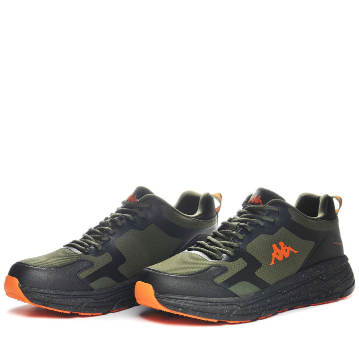 Sport Shoes Man KOMBAT YUKON Low Cut GREEN RIFLE - BLACK - ORANGE POPSICLE Detail (jpg Rgb)			