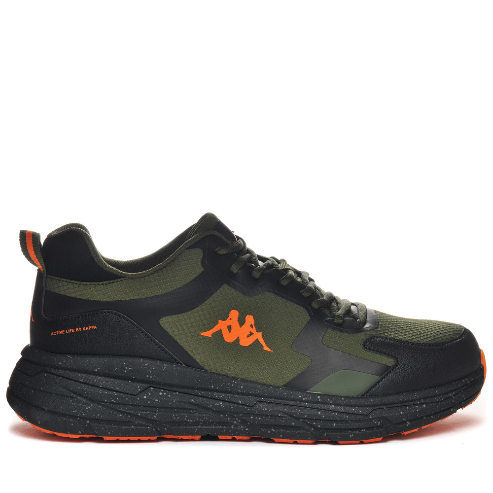 Sport Shoes Man KOMBAT YUKON Low Cut GREEN RIFLE - BLACK - ORANGE POPSICLE Photo (jpg Rgb)			