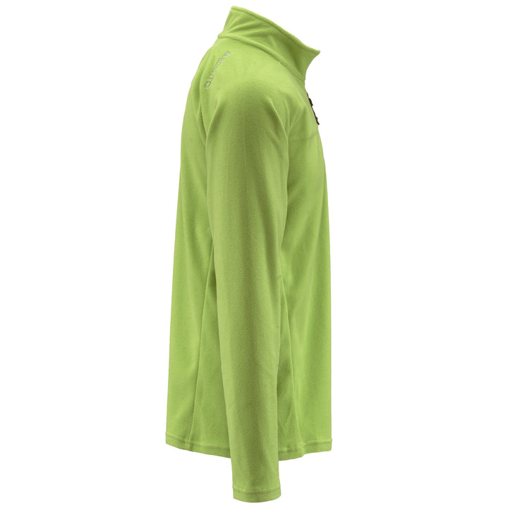 Fleece Unisex 8CENTO 818 Jumper GREEN GLOWING Dressed Front (jpg Rgb)	