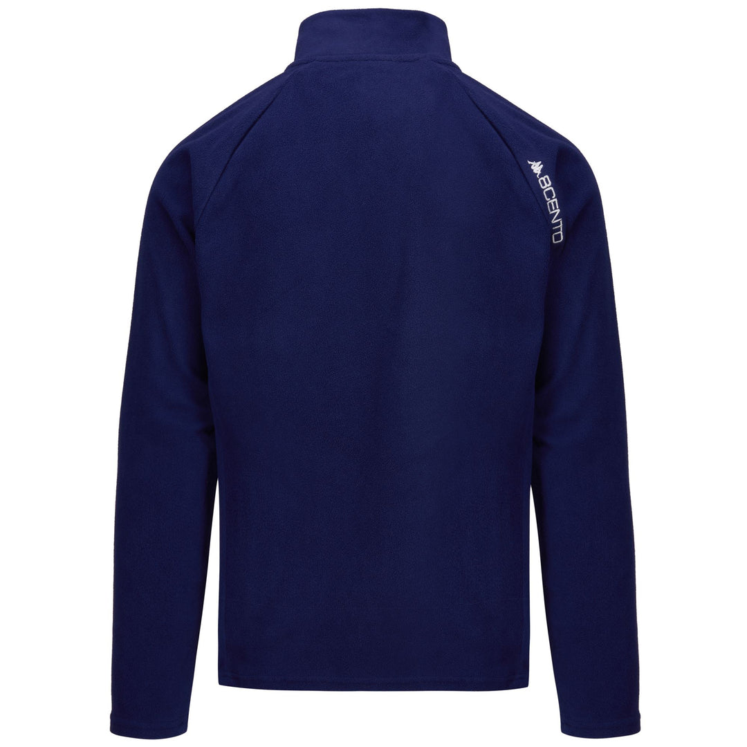 Fleece Unisex 8CENTO 818 Jumper BLUE CAVERN Dressed Side (jpg Rgb)		