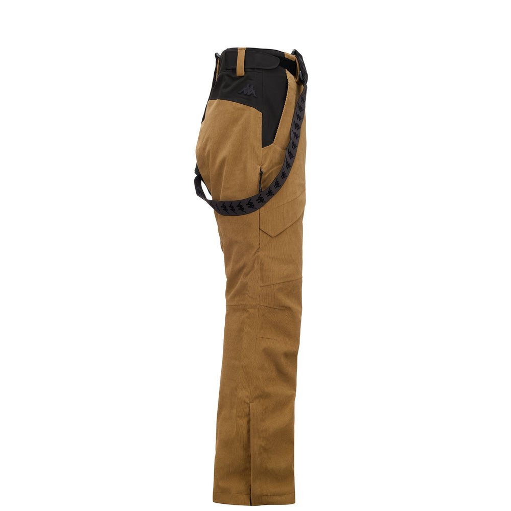 Pants Man 6CENTO 622V Sport Trousers BROWN BONE - BLACK Dressed Front (jpg Rgb)	