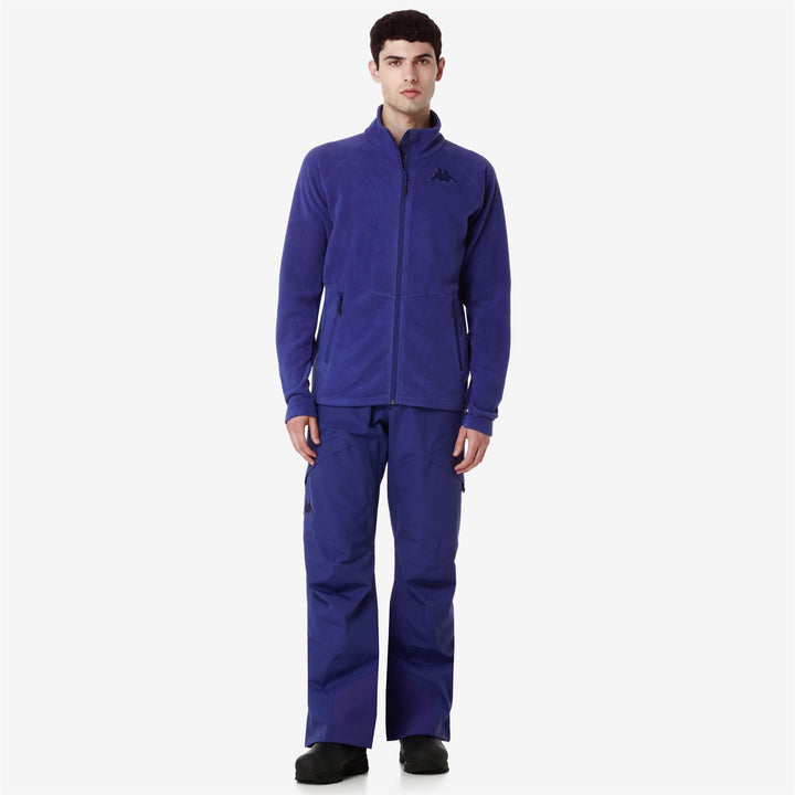 Fleece Man 6CENTO 687C Jacket BLUE SPECTRUM Dressed Back (jpg Rgb)		