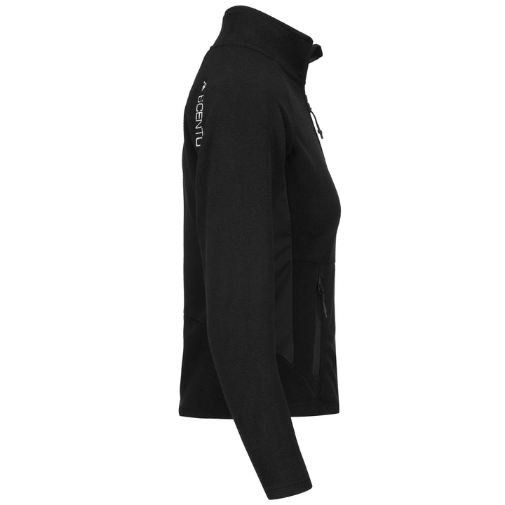 Fleece Woman 6CENTO 688C Jacket BLACK Dressed Front (jpg Rgb)	