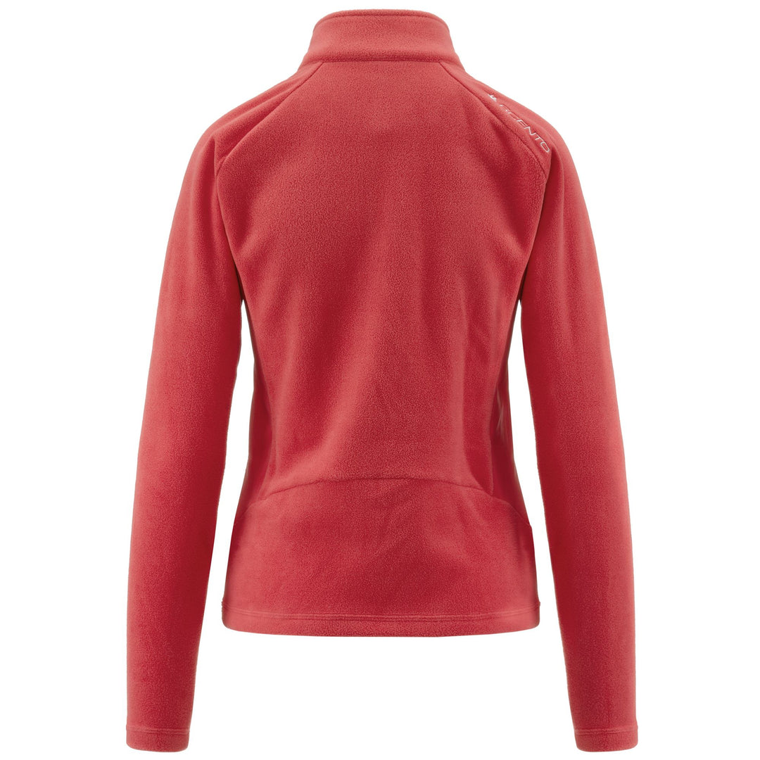 Fleece Woman 6CENTO 688C Jacket RED HIBISCUS Dressed Side (jpg Rgb)		