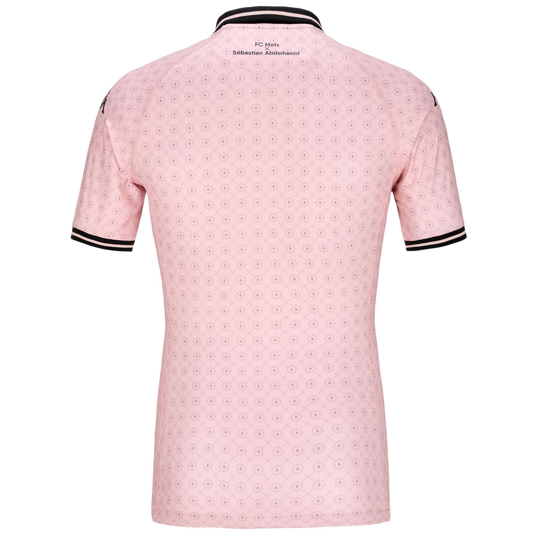 Active Jerseys Man KOMBAT PRO 2025 FC METZ Shirt PINK SKIN-BLACK Dressed Side (jpg Rgb)		