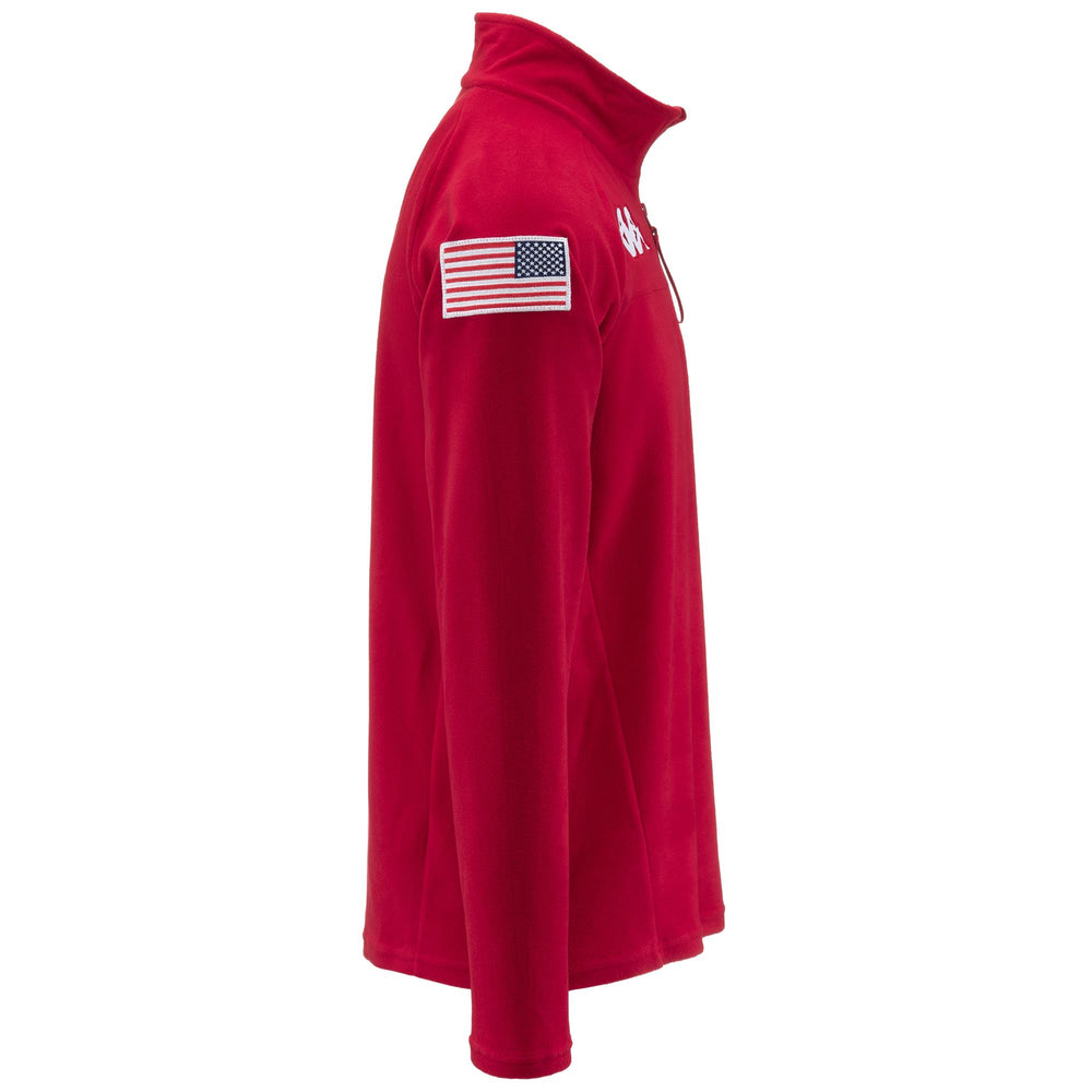 Fleece Unisex 8CENTO 818 US Jumper RED RACING Dressed Front (jpg Rgb)	