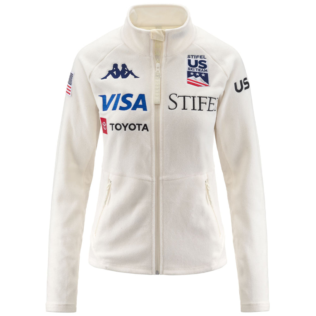 Fleece Woman 6CENTO 688C US Jacket WHITE COCONUT Photo (jpg Rgb)			