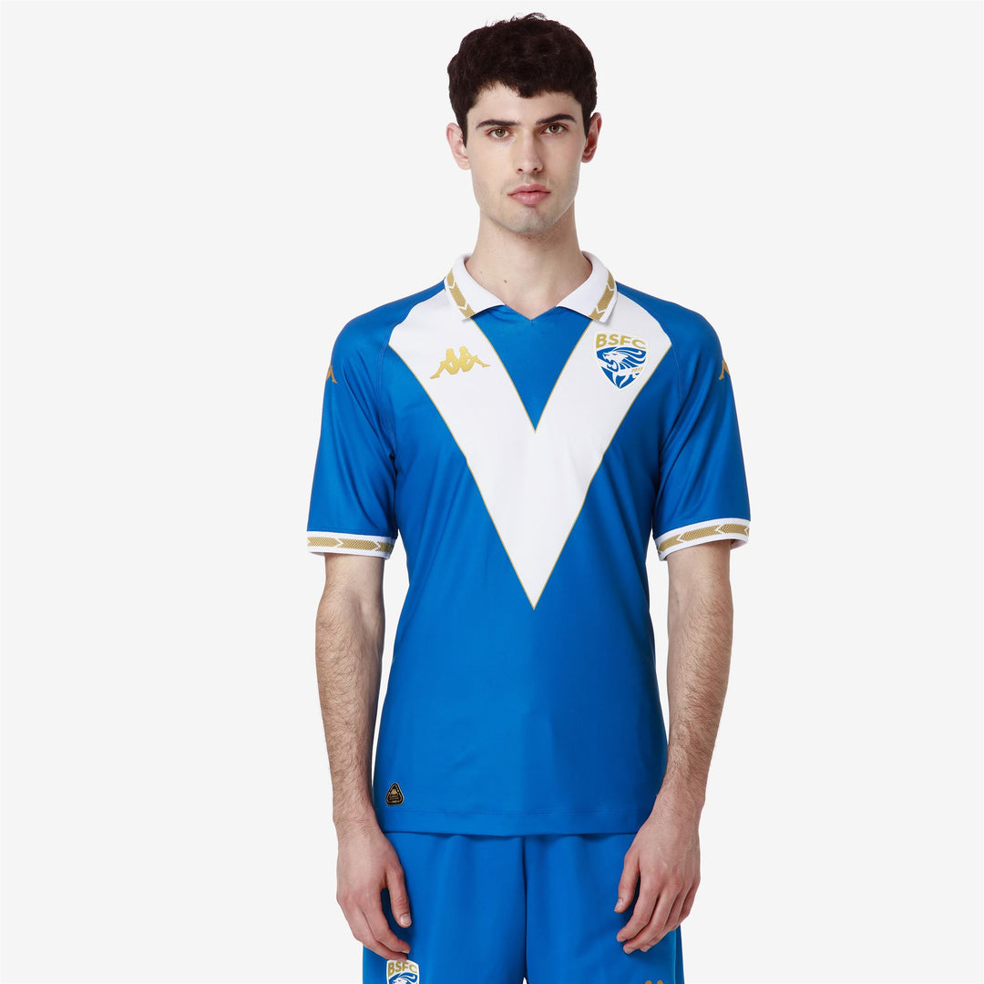 Active Jerseys Man KOMBAT PRO 2025 BRESCIA Shirt BLUE-WHITE-GOLD Detail (jpg Rgb)			