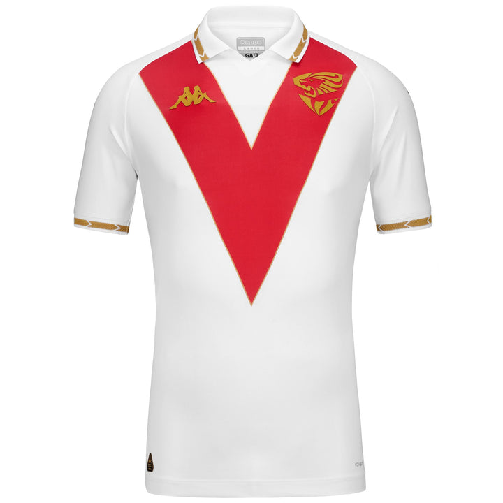 Active Jerseys Man KOMBAT PRO 2025 BRESCIA Shirt WHITE-RED-GOLD Photo (jpg Rgb)			