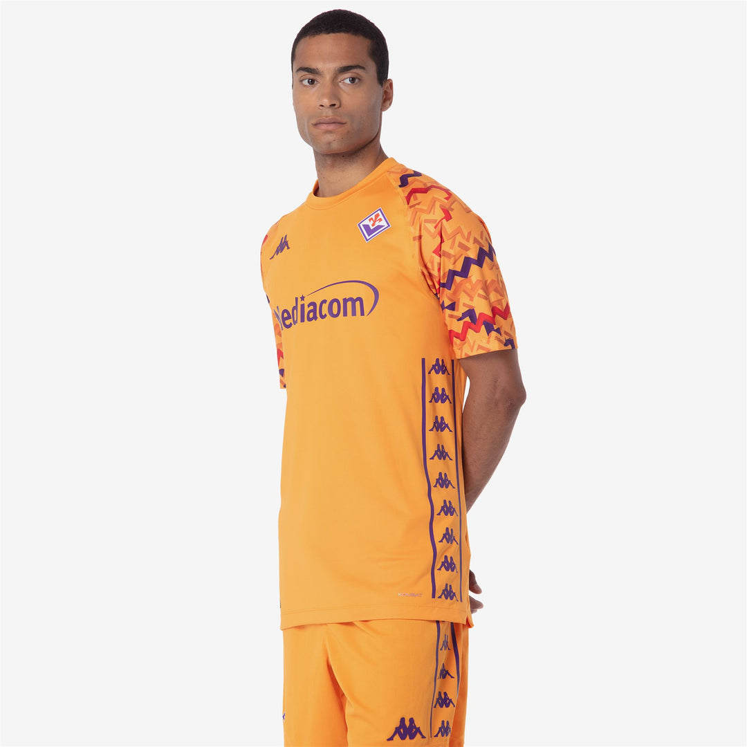 Active Jerseys Man KOMBAT GK PRO 2025 FIORENTINA Shirt ORANGE MARIGOLD Dressed Front Double		