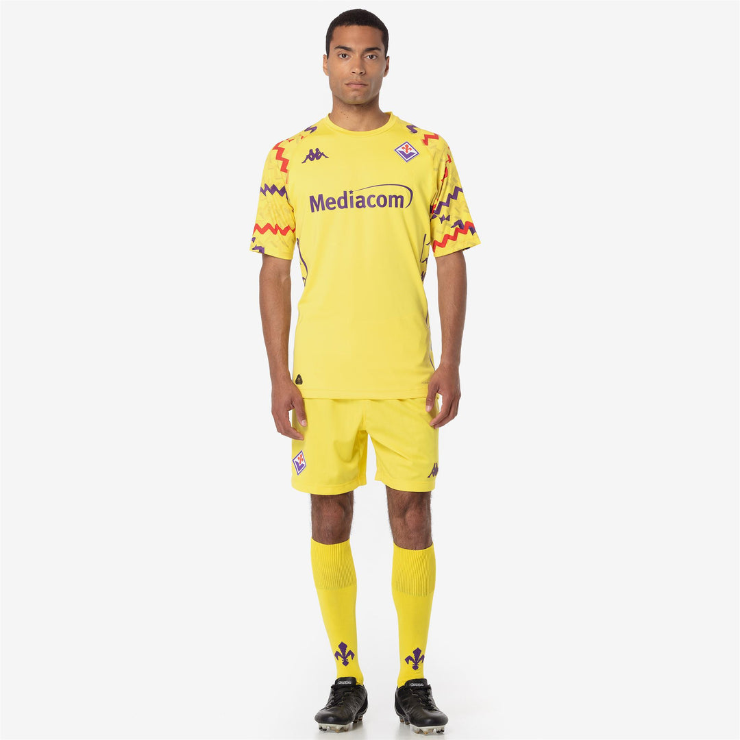 Active Jerseys Man KOMBAT GK PRO 2025 FIORENTINA Shirt YELLOW BLAZING Dressed Back (jpg Rgb)		