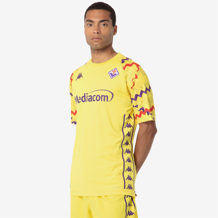 Active Jerseys Man KOMBAT GK PRO 2025 FIORENTINA Shirt YELLOW BLAZING Dressed Front Double		