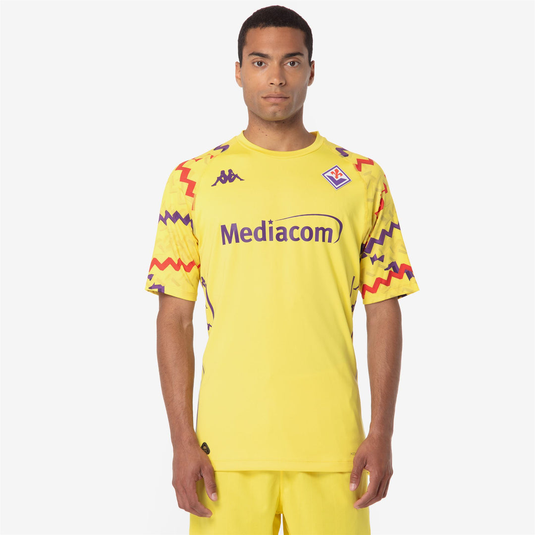 Active Jerseys Man KOMBAT GK PRO 2025 FIORENTINA Shirt YELLOW BLAZING Detail (jpg Rgb)			