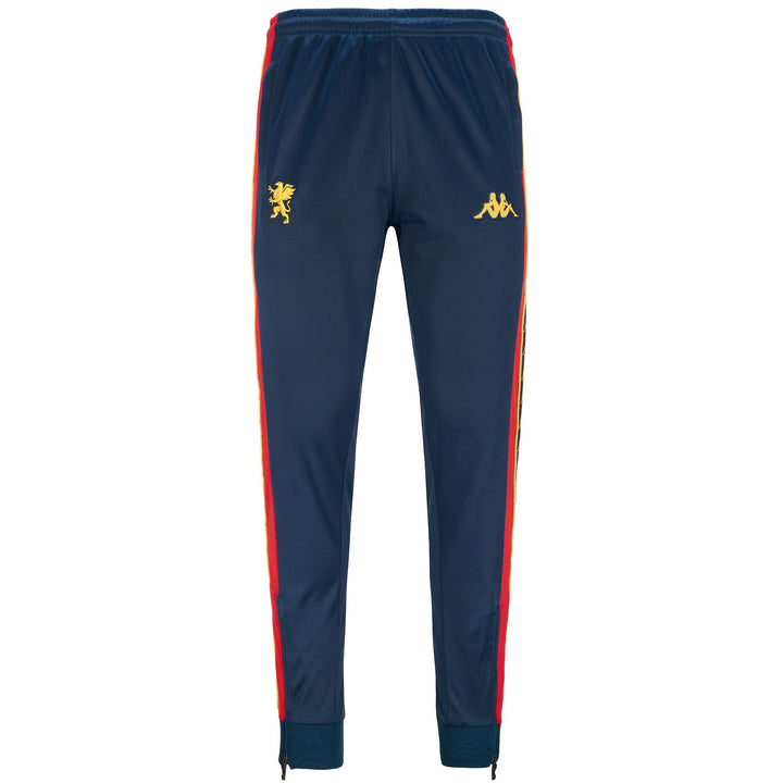 Pants Man 222 BANDA RASTORIAM SLIM GENOA Sport Trousers BLUE DK-RED-YELLOW GOLD Photo (jpg Rgb)			