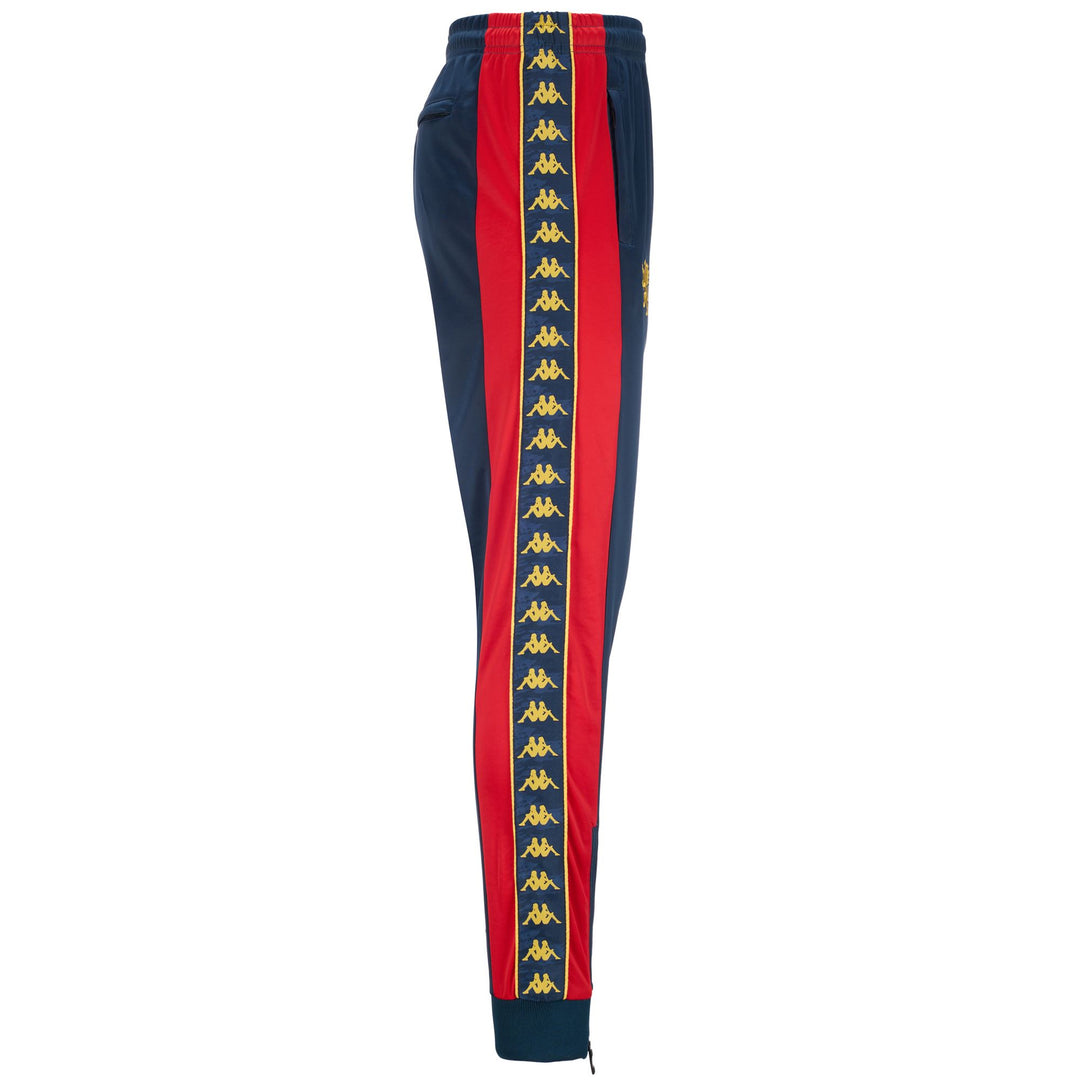 Pants Man 222 BANDA RASTORIAM SLIM GENOA Sport Trousers BLUE DK-RED-YELLOW GOLD Dressed Front (jpg Rgb)	