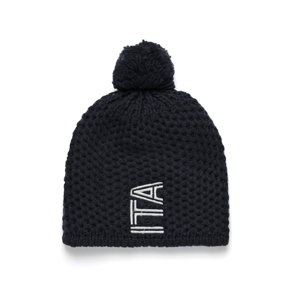 Headwear Unisex FLOCK ITA Hat BLUE DK NAVY Dressed Front (jpg Rgb)	