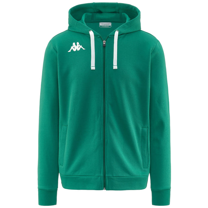 Fleece Man KAPPA4TRAINING BANTO Hoodie Full Zip GREEN Photo (jpg Rgb)			