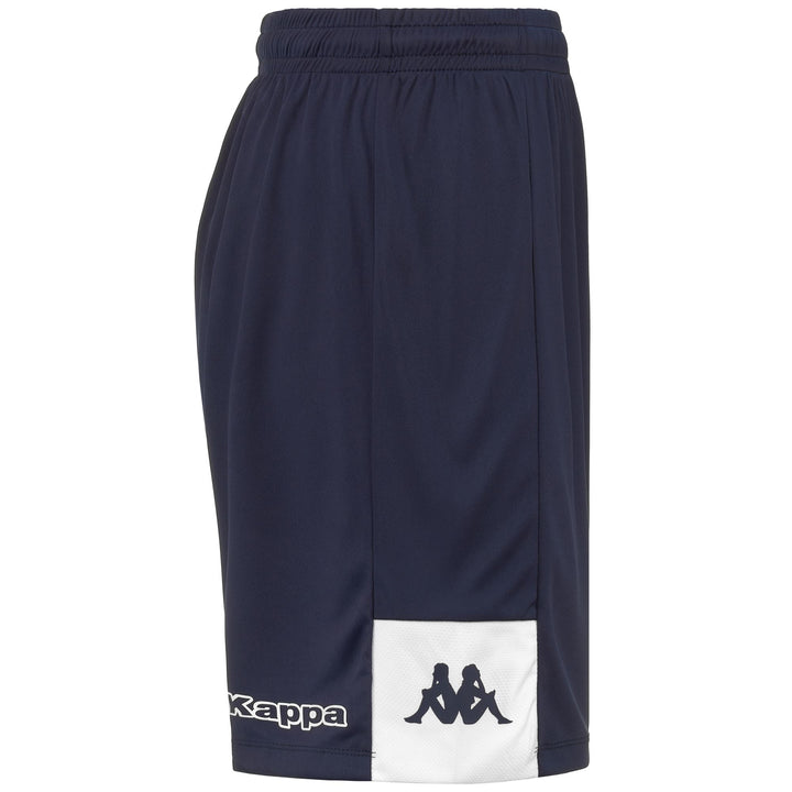 Shorts Man KAPPA4FOOTBALL DAGGO Sport  Shorts BLUE MARINE - WHITE Dressed Front (jpg Rgb)	